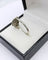 Bague 57 Bague Art Déco octogonale en or gris sertie de diamants et saphirs 58 Facettes