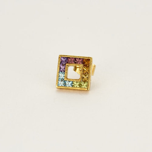 Boucles d'oreilles Boucles d'oreilles en or jaune et quartz de couleurs 58 Facettes REU0798