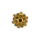 Bague 49,5 Bague dôme en or jaune et tourmalines vertes 58 Facettes MAN1695X2