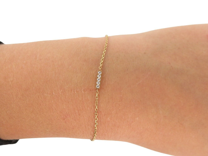 Bracelet bracelet CELINE line 460lq6gyd 15.5cm or jaune 18k diamants 0.06ct 58 Facettes 270278