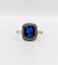 Bague 59 Bague art déco or jaune, saphir synthétique et diamants 58 Facettes B01002