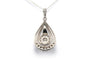 Pendentif Pendentif Art Déco en or blanc 18 carats serti de diamants "taille" brillant 58 Facettes 22768