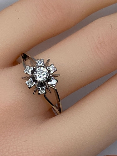 Bague 59 Bague Margueritte en Or blanc & Diamants 58 Facettes