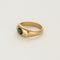 Bague 52 Bague en or jaune saphir et diamants 58 Facettes MAN1480