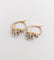 Boucles d'oreilles Dormeuses antiques en or rose 18k et diamants taille rose 58 Facettes A06338
