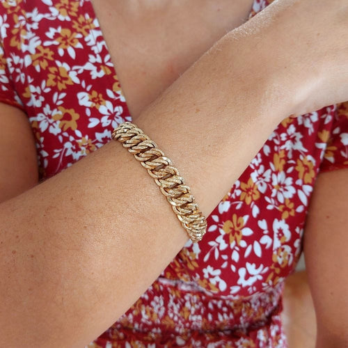 Bracelet Bracelet gourmette Éclipse or jaune 58 Facettes 216