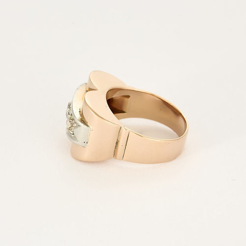 Bague Bague Tank or et diamants 58 Facettes