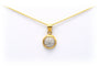 Pendentif Pendentif contemporain en or jaune serti de diamants (+-0.425ct) 58 Facettes 22913