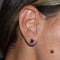 Boucles d'oreilles en or blanc avec rubis et diamants