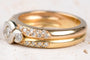 Bague 56 Bague en or bicolore jaune et blanc 18 carats et diamants 0,61 carats 58 Facettes BGVICHYALL-107