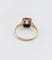 Bague 55 Bague pompadour or jaune, platine, améthyste et diamants taille rose (circa 1910) 58 Facettes A05298