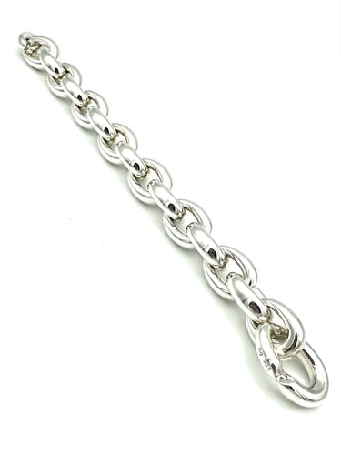 Bracelet HERMES. Collection "Acrobate", bracelet argent GM 58 Facettes