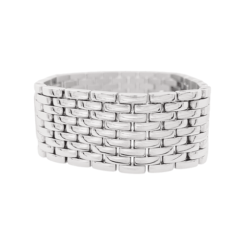 Montre Montre Cartier "Panthère ruban" en acier et nacre 58 Facettes 34465