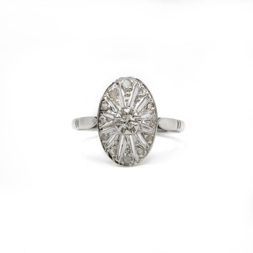 Bague 51 Bague - Or blanc & Diamants 58 Facettes 250080R