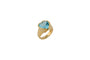 Bague 51 Bague en or jaune avec topaze en forme de cœur 58 Facettes ANL900