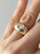 Bague bombée en or jaune 18K et diamant