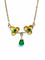 Collier Collier pendentif trilobé en or jaune 18 carats et émeraudes 58 Facettes AB675