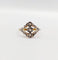 Bague 52 Bague antique diamants taille roses en or 18k monture fleurie 58 Facettes A06398