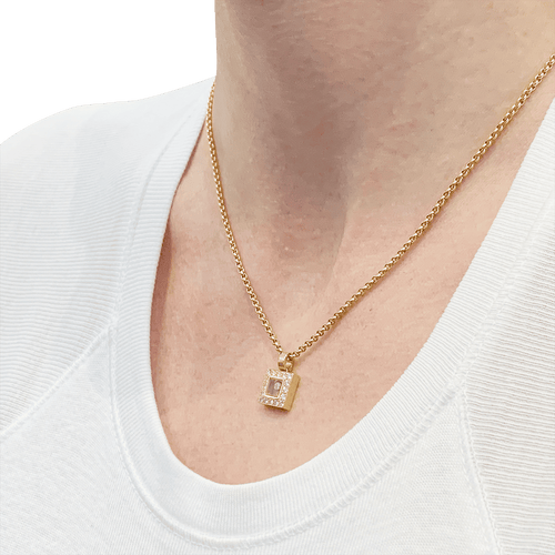 Collier Collier Chopard, "Happy Square Diamond", or jaune, diamant. 58 Facettes 34452