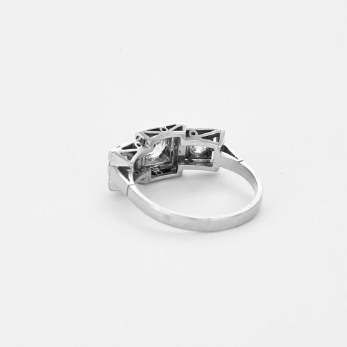Bague 57.5 Bague or gris et diamants 58 Facettes 250139