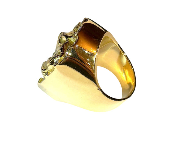 Bague 66 Bague or jaune et diamants , Fer à cheval 58 Facettes
