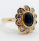 Bague 58 Bague marguerite art deco or 18k saphir et diamants taille brillants 58 Facettes A03969