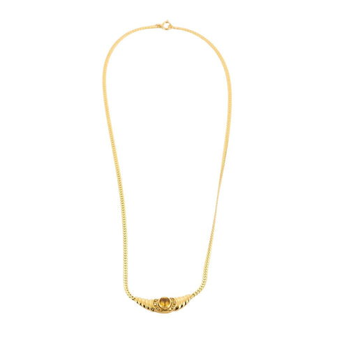 Collier Collier or jaune maille cobra saphir jaune 58 Facettes LP1080
