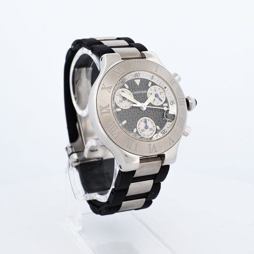Montre Montre Cartier Must 21 Chronoscaph - Série noire 58 Facettes