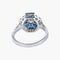 Bague style Art Déco Saphirs Diamants