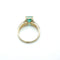 Bague 59 Bague en or jaune avec émeraude taille carrée et diamants 58 Facettes 50386