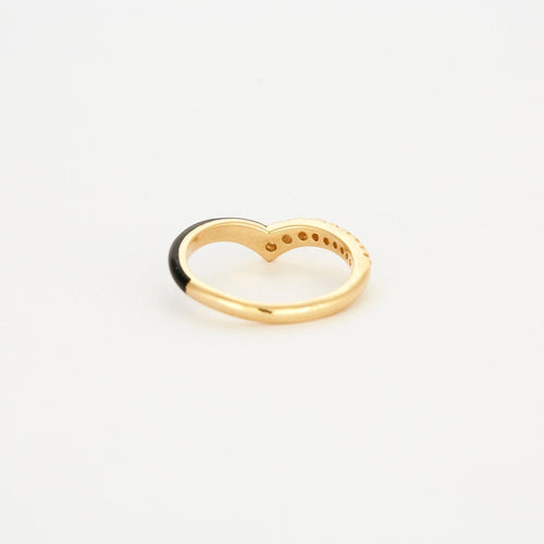 Bague 54 Bague or jaune céramique noire 58 Facettes 3131754
