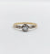 Bague 48 Bague solitaire art déco or jaune et diamants 58 Facettes A05660