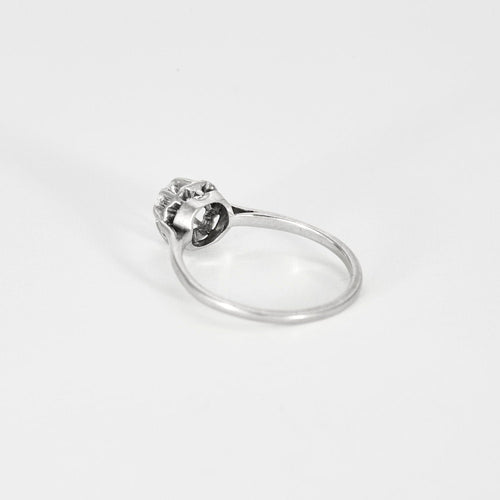 Bague 59 Bague Solitaire Diamant 0,60ct or blanc et platine 58 Facettes