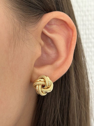 Boucles d'oreilles Boucles d'oreilles nœud en or 18K 58 Facettes