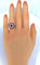 Bague 51 Bague marguerite en or blanc 18 carats en rubis et diamants 58 Facettes AB215