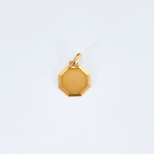 Pendentif Médaille religieuse octogonale Vierge or jaune 58 Facettes