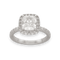 Bague 50 Solitaire or 14k diamant coussin 1,80 ct GIA + 0,35 ct - Taille 50 58 Facettes FB10189