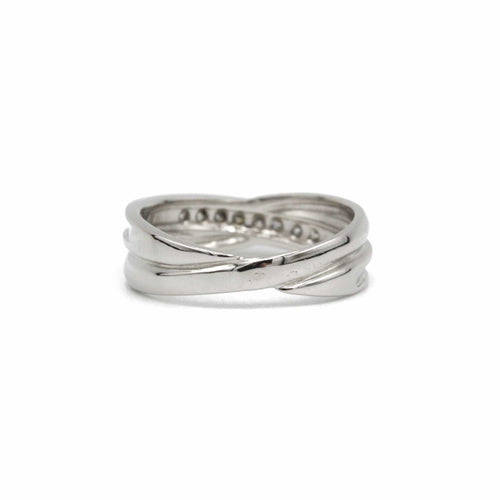 Bague 53 Bague or blanc diamants 58 Facettes 200184R