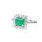 Bague 56 Bague émeraude diamants or blanc 58 Facettes