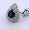 Bague 57 Bague en or blanc avec saphir et diamants 58 Facettes