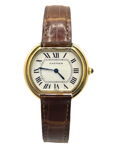 Montre Cartier Ellipse Grand Modèle 58 Facettes