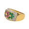 Bague 52 Bague Fleur Or jaune, Or blanc Rubis, Saphir, Emeraude 58 Facettes 3747880CN
