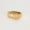 Bague 58.5 Bague Tank or blanc et jaune et diamant 58 Facettes 250018