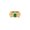 Bague 54 Bague Tank or jaune, émeraude et diamants 58 Facettes ENG10352