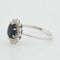 Bague 60 Bague Or Blanc - Style Marguerite avec Saphir et Diamants 58 Facettes RÉF 2151/12