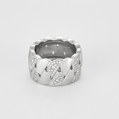 Bague 59 Cartier La Dona - Bague XL en or blanc sertie de diamants 58 Facettes LP1091