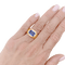 Bague 52 Bague or jaune et saphir ceylan 2,79 cts. 58 Facettes 34689