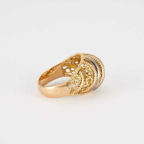 Bague 52 Bague en or jaune et blanc 58 Facettes P8L16