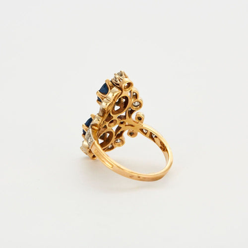 Bague 51.5 Bague Oblongue Saphirs 58 Facettes 3270002
