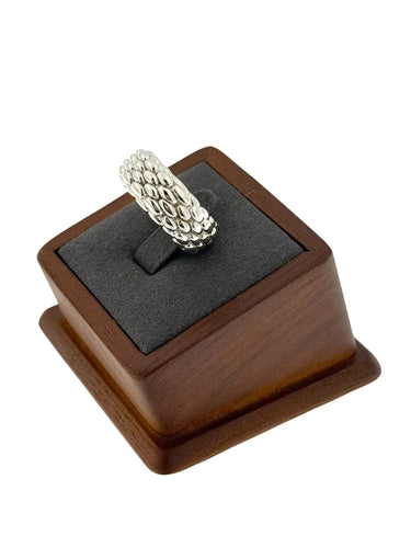 Bague 56 Bague Fope or blanc 58 Facettes